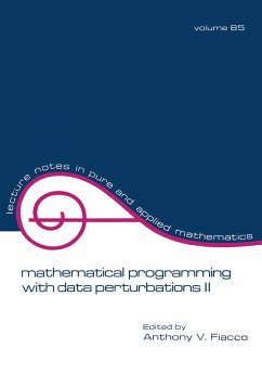 Mathematical Programming with Data Perturbations II, Second Edition (eBook, ePUB) - Fiacco, Anthony V.