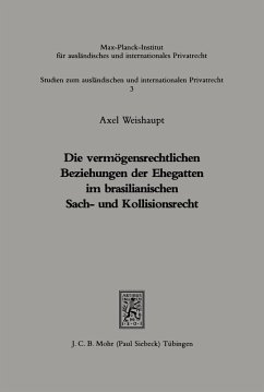 Cover Die vermögensrechtlichen Beziehungen der Ehegatten im brasilianischen Sach- und Kollisionsrecht : rechtl. u. prakt. Probleme (eBook, PDF)
