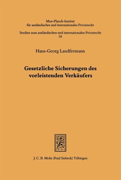 Cover Gesetzliche Sicherungen des vorleistenden Verkäufers (eBook, PDF)
