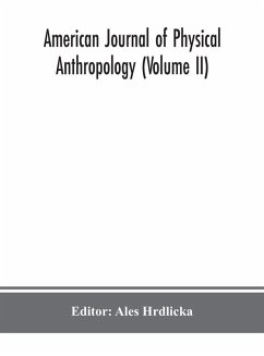 Cover American journal of physical anthropology (Volume II)