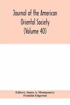 Journal of the American Oriental Society (Volume 40) - Edgerton, Franklin