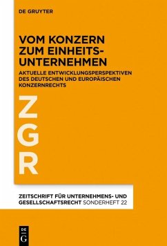 Vom Konzern zum Einheitsunternehmen (eBook, PDF)