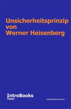 Cover Unsicherheitsprinzip von Werner Heisenberg (eBook, ePUB)