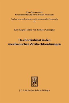 Cover Das Konkubinat in den mexikanischen Zivilrechtsordnungen (eBook, PDF)