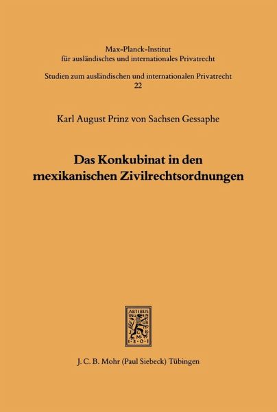 Das Konkubinat in den mexikanischen Zivilrechtsordnungen (eBook, PDF)
