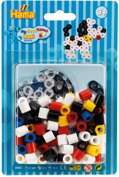 Hama 8981 - Kleine Blister-Packung Hund, Bügelperlen Maxi, ca. 100 Stück inklusive Stiftplatte und Zubehör