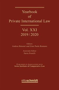 Yearbook of Private International Law Vol. XXI – 2019/2020