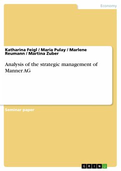 Analysis of the strategic management of Manner AG (eBook, PDF)
