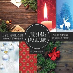 Christmas Backgrounds Scrapbook Paper Pad 8x8 Scrapbooking Kit for Papercrafts, Cardmaking, Printmaking, DIY Crafts, Holiday Themed, Designs, Borders, Patterns - Crafty As Ever