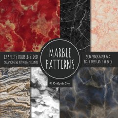 Marble Patterns Scrapbook Paper Pad 8x8 Scrapbooking Kit for Papercrafts, Cardmaking, Printmaking, DIY Crafts, Stationary Designs, Borders, Background - Crafty As Ever