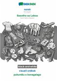 BABADADA black-and-white, norsk - Sesotho sa Leboa, visuell ordbok - pukunt¿u e bonagalago