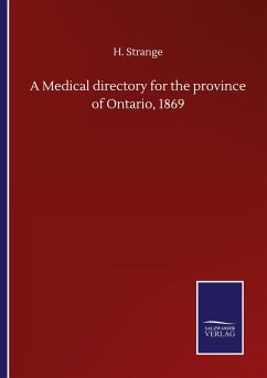A Medical directory for the province of Ontario, 1869