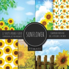 Sunflower Scrapbook Paper Pad 8x8 Scrapbooking Kit for Papercrafts, Cardmaking, Printmaking, DIY Crafts, Botanical Themed, Designs, Borders, Backgrounds, Patterns - Crafty As Ever