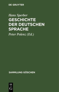 Cover Geschichte der deutschen Sprache (eBook, PDF)