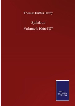 Syllabus - Hardy, Thomas Duffus