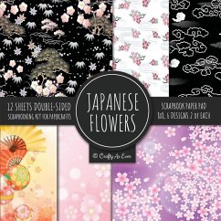 Japanese Flowers Scrapbook Paper Pad 8x8 Scrapbooking Kit for Papercrafts, Cardmaking, Printmaking, DIY Crafts, Floral Themed, Designs, Borders, Backgrounds, Patterns - Crafty As Ever