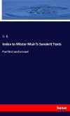 Index to Mister Muir¿s Sanskrit Texts