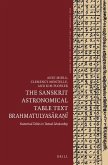 The Sanskrit Astronomical Table Text Brahmatulyasāraṇī: Numerical Tables in Textual Scholarship