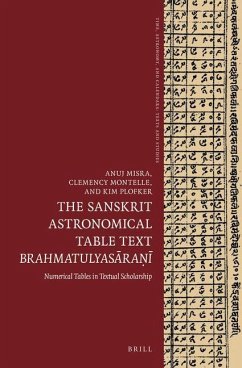 The Sanskrit Astronomical Table Text Brahmatulyasāraṇī: Numerical Tables in Textual Scholarship - Misra, Anuj; Montelle, Clemency; Plofker, Kim