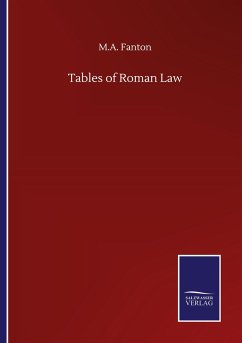 Tables of Roman Law - Fanton, M. A.