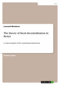 The theory of fiscal decentralization in Kenya