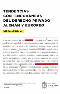 Tendencias contemporáneas del derecho privado alemán y europeo (eBook, ePUB) - Stöber, Michael
