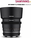 Samyang MF 85mm T1,5 VDSLR MK2 Objektiv für Canon EF