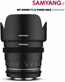 Samyang MF 50mm T1,5 VDSLR MK2 Objektiv für Canon EF