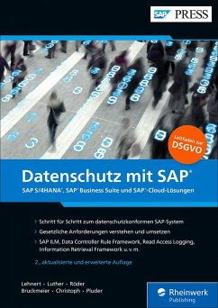 Datenschutz mit SAP (eBook, ePUB) - Lehnert, Volker; Luther, Iwona; Röder, Markus; Bruckmeier, Thorsten; Christoph, Björn; Pluder, Carsten