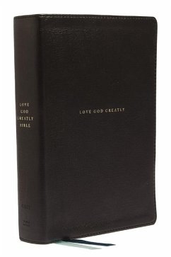 Cover Net, Love God Greatly Bible, Genuine Leather, Black, Comfort Print