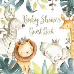 Cover Safari Baby Shower Guest Book (Hardcover)