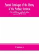 Second catalogue of the library of the... - Bild 1