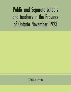 Public and separate schools and teachers in the Province of Ontario November 1923 - Unknown