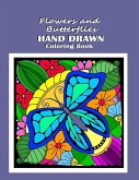 Flowers and Butterflies Hand Drawn Coloring Book: relieve stress with simple images such as mandalas, flowers, forest and desert scene along with Dais
