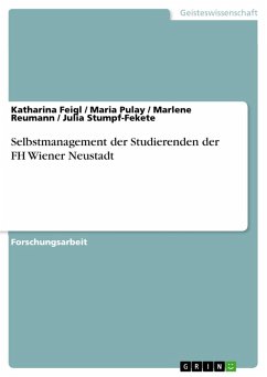 Selbstmanagement der Studierenden der FH Wiener Neustadt (eBook, PDF)