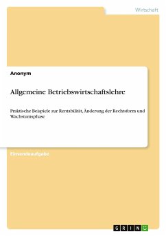 Allgemeine Betriebswirtschaftslehre - Anonym