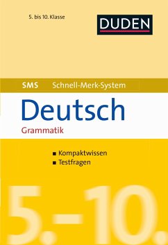 SMS Deutsch - Grammatik 5.-10. Klasse - Hock, Birgit