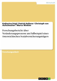 Forschungsbericht über Veränderungsprozesse am Fallbeispiel eines österreichischen Sozialversicherungsträgers (eBook, PDF) - Feigl, Katharina; Hollerer, Patrick; Aufschnaiter, Christoph von; Winkler, Marco