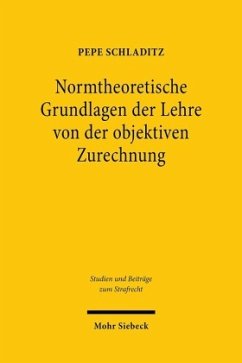 Normtheoretische Grundlagen der Lehre von der objektiven Zurechnung - Schladitz, Pepe