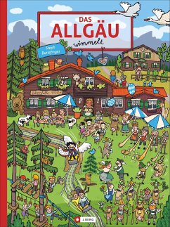 Das Allgäu wimmelt   (Mängelexemplar) - Burlefinger, Steph Das Allgäu wimmelt   (Mängelexemplar) - Burlefinger, Steph