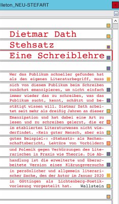 Stehsatz (eBook, ePUB) - Dath, Dietmar