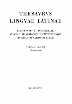 relinquo - renuo / Thesaurus linguae Latinae. . Vol. XI. Pars 2. Fasc.