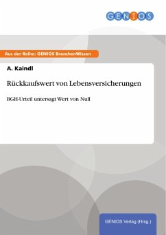 Cover Rückkaufswert von Lebensversicherungen (eBook, PDF)