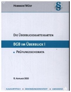 BGB im Überblick, Karteikarten - Hemmer, Karl-Edmund;Wüst, Achim