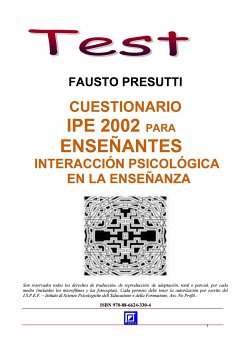 Cuestionario IPE 2002 Para Ensenantes (fixed-layout eBook, ePUB) - Presutti, Fausto