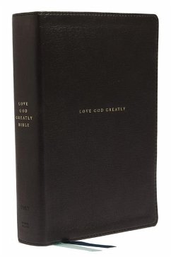 Net, Love God Greatly Bible, Genuine Leather, Black, Thumb Indexed, Comfort Print - Thomas Nelson