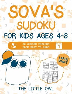 Sova's Sudoku For Kids Ages 4-8 - The Little Owl