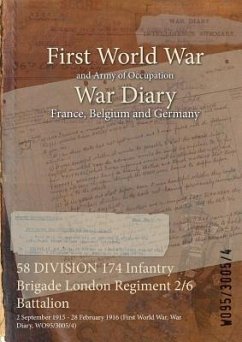 58 DIVISION 174 Infantry Brigade London Regiment 2/6 Battalion: 2 September 1915 - 28 February 1916 (First World War, War Diary, WO95/3005/4)