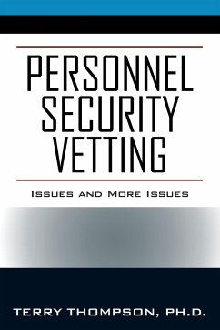 Personnel Security Vetting - Thompson Ph. D., Terry