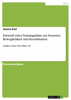 Cover Entwurf eines Trainingsplans zur besseren Beweglichkeit und Koordination (eBook, PDF)